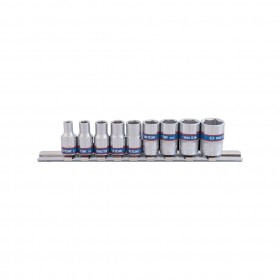 King Tony 2509MR 1/4" Dr 6 Point Metric Socket Set 9pcs