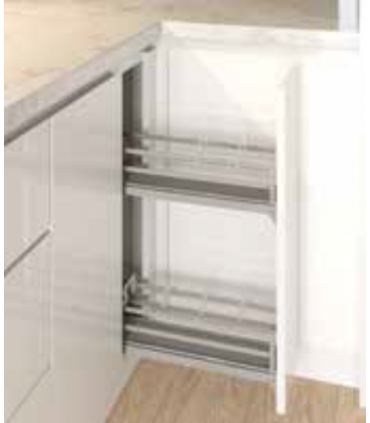 HAFELE Omero 200 Anti-Slip Mat Pull Out Kitchen Basket - Nano