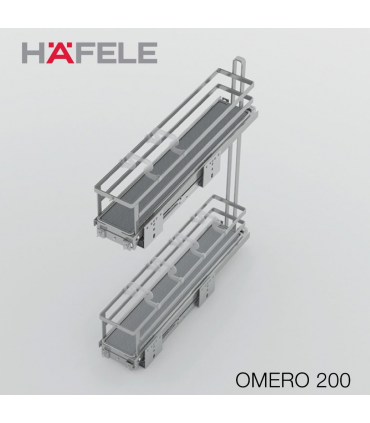 HAFELE Omero 200 Anti-Slip Mat Pull Out Kitchen Basket - Nano