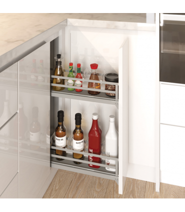 HAFELE Omero 200 Anti-Slip Mat Pull Out Kitchen Basket - Nano
