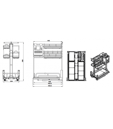 HAFELE Omero Multi Functional Kitchen Basket - Nano