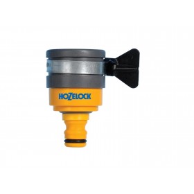 Hozelock Round Mixer Tap Connector with Adjustable Stainless Steel Clip