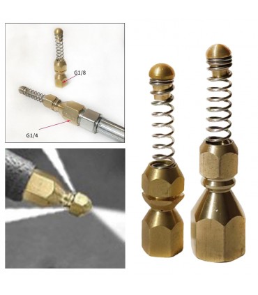 High-Pressure Drain Hose Nozzle Sewer Piping Cleaning Nozzle