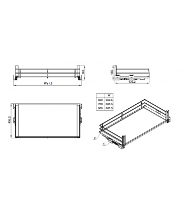 HAFELE Kason Anti-Slip Mats Pull-Out Base Cabinets - Nano Coating