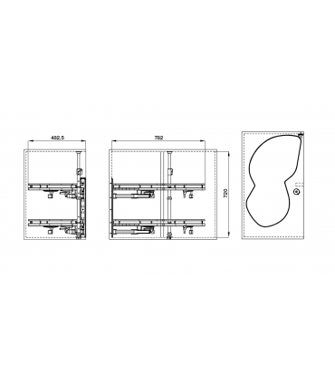 HAFELE Olla Move L-Shaped Soft-Close Corner Cabinets