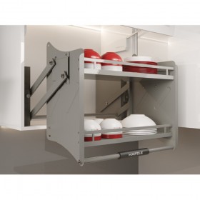 HAFELE Oria Soft-Close Lift and Pull Down Wall Cabinet Baskets