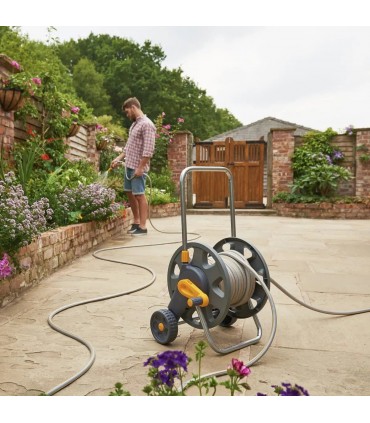Hozelock 2398 50M Freestanding Wheeled Hose Cart