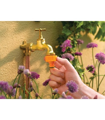 Hozelock 2158 1" BSP Thread Leak-free Connection Outdoor Tap Connector