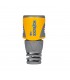 Hozelock Twin soft-touch pads End Hose Connector - Yellow & Grey
