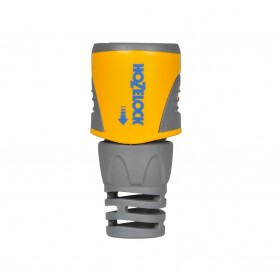 Hozelock Twin soft-touch pads End Hose Connector - Yellow & Grey