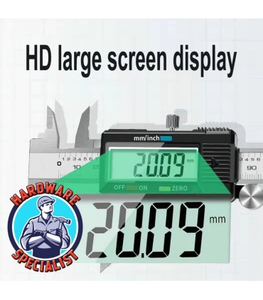 Hardware Specialist 150mm Stainless Steel Digital Caliper with Box