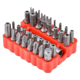 Hardware Specialist CR-V Screwdriver Bits with Magnetic Holder - 33 Pieces