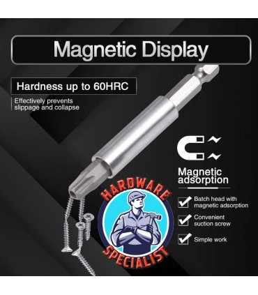 Hardware Specialist CR-V Screwdriver Bits with Magnetic Holder - 33 Pieces