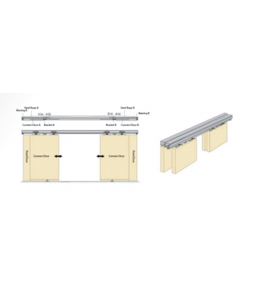 ecoWare DR-T-806 Aluminium Sliding Door Track