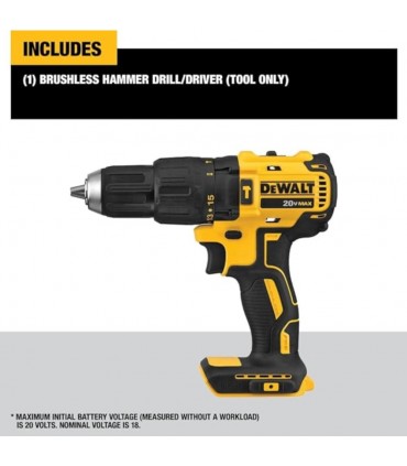 DeWALT 20V Lithium-Ion Brushless Motor Cordless Hammer Drill Kit