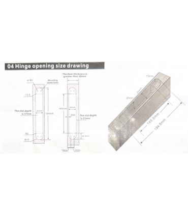 ecoWare HG-CHI194-2D-SC 2D Adjustment Invisible Concealed Door Hinges - Per Piece