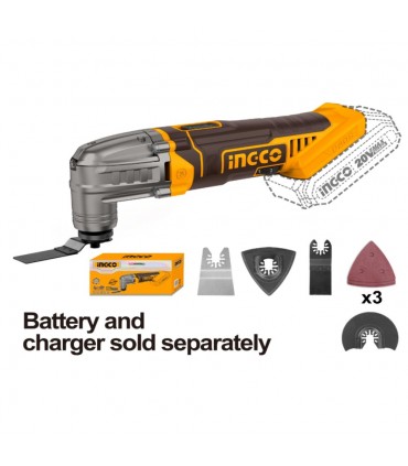 Ingco CMLI2022 20V Lithium-Ion 3.2°Angle Cordless Oscillation Tool - Bare Unit