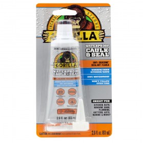 Gorilla Waterproof Silicone Caulk and Sealant Clear - 83mL