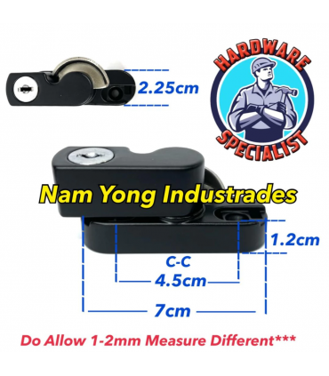 Hardware Specialist 5001 Child Safe Sliding Window Crescent Lock