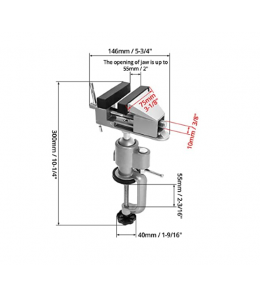 Hardware Specialist 3 Inch Portable Wood Working Universal Vice Clamp