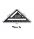 Aluminum Alloy Angle Protractor Speed Metric Square Measuring Triangle Ruler - Black