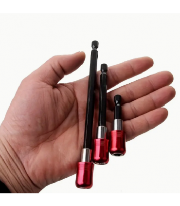 Hexagonal Drill Magnetic Extension Electric Screw Driver- Red