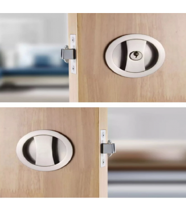 Nikawa SD88 Flush Concealed Screw Round Design Sliding Door Lock