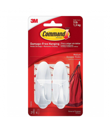3M Command Free Hanging Medium Designer Hooks