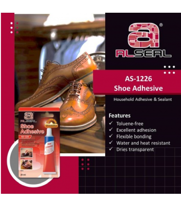 Alseal AS-1226 Water and Heat Resistant Shoe Adhesive - 20mL