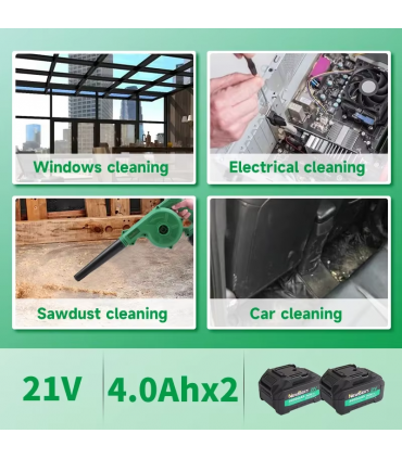 NewBeat 21V 4.0 Ah Big Fan Cordless Leaf Blower Kit