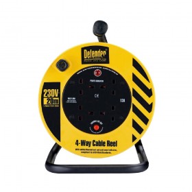 Defender 1.25MM Light Industrial Cable Reel - 20M