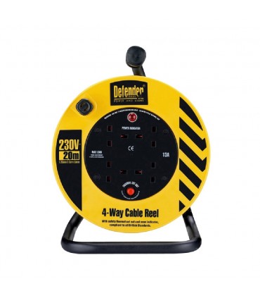 Defender 1.25MM Light Industrial Cable Reel - 20M
