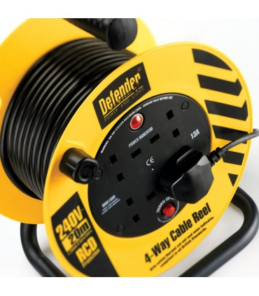 Defender 1.25MM Light Industrial Cable Reel - 20M