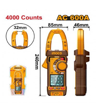 Ingco Digital AC Clamp Meter 4000 Counts