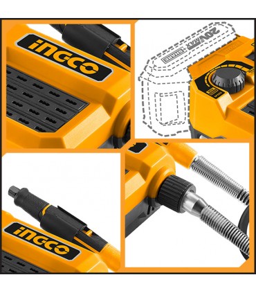 Ingco CMGLI20011 P20S 20V Lithium-Ion Die Grinder with 40 Pcs - Bare Unit