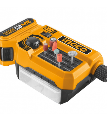 Ingco CMGLI20011 P20S 20V Lithium-Ion Die Grinder with 40 Pcs - Bare Unit