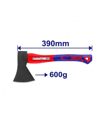 Emtop EHAMAX0600 Carbon Steel Axe with Fiberglass Handle