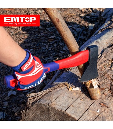 Emtop EHAMAX0600 Carbon Steel Axe with Fiberglass Handle