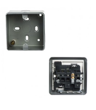 MK K2977ALM Metal Clad Plus 1 Gang DP 13A Switched Socket Outlet