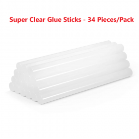 30cm Super Clear Glue Sticks for Glue Guns - 34 Pcs/Pack