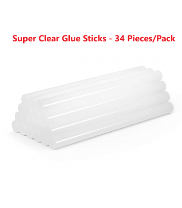 30cm Super Clear Glue Sticks for Glue Guns - 34 Pcs/Pack