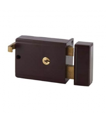 Nelon 563 Steel Bracket Rim Entrance Lock - Brown