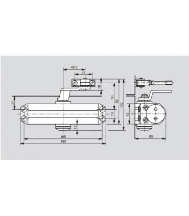Dorma Entry Level Door Closer TS77 - (Optional - Open Hold)