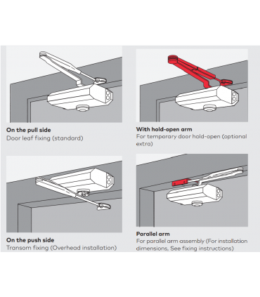 Dorma Entry Level Door Closer TS77 - (Optional - Open Hold)