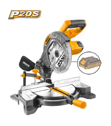 Ingco CMS2001 20V Lithium-Ion Cordless Mitre Saw - Bare Unit