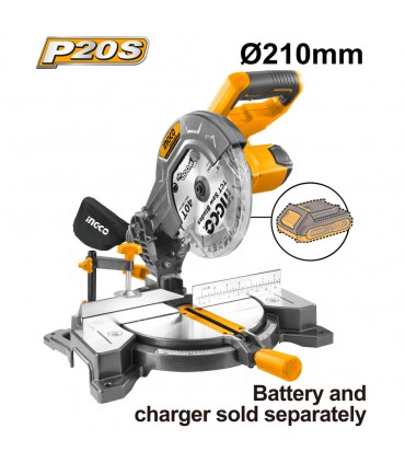 Ingco CMS2001 20V Lithium-Ion Cordless Mitre Saw - Bare Unit