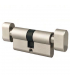 Nelon DT60-SN Double Thumbturn Key Cylinder with Knob - Satin Nickel