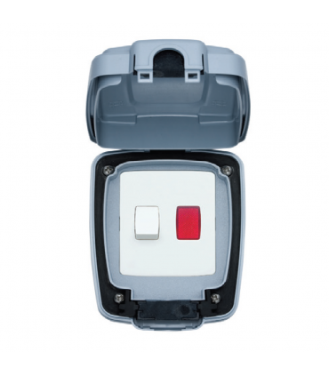 MK 86423 GRY Masterseal Compact 20A 1 Gang Waterproof DP Switch