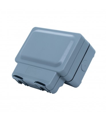 MK K56482 GRY Masterseal Plus Dual Pole 2 Gang 13A Switched Socket