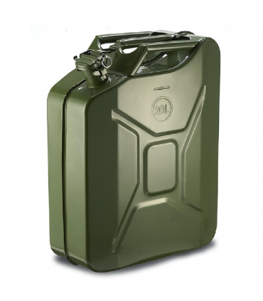 Jerry Metal Fuel Can Green with Spout System - 20 Litre